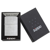 ZIPPO CLASSIC LINEN WEAVE CHROME LIGHTER #28181