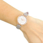 CATH KIDSTON QUARTZ METALLIC SPOT ROSE GOLD ALLOY CKL065ERG GREY LEATHER STRAP LADIES WATCH - H2 Hub Watches