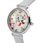 CATH KIDSTON QUARTZ PAPER ROSE SILVER ALLOY CKL047ES GREY LEATHER STRAP LADIES WATCH - H2 Hub Watches