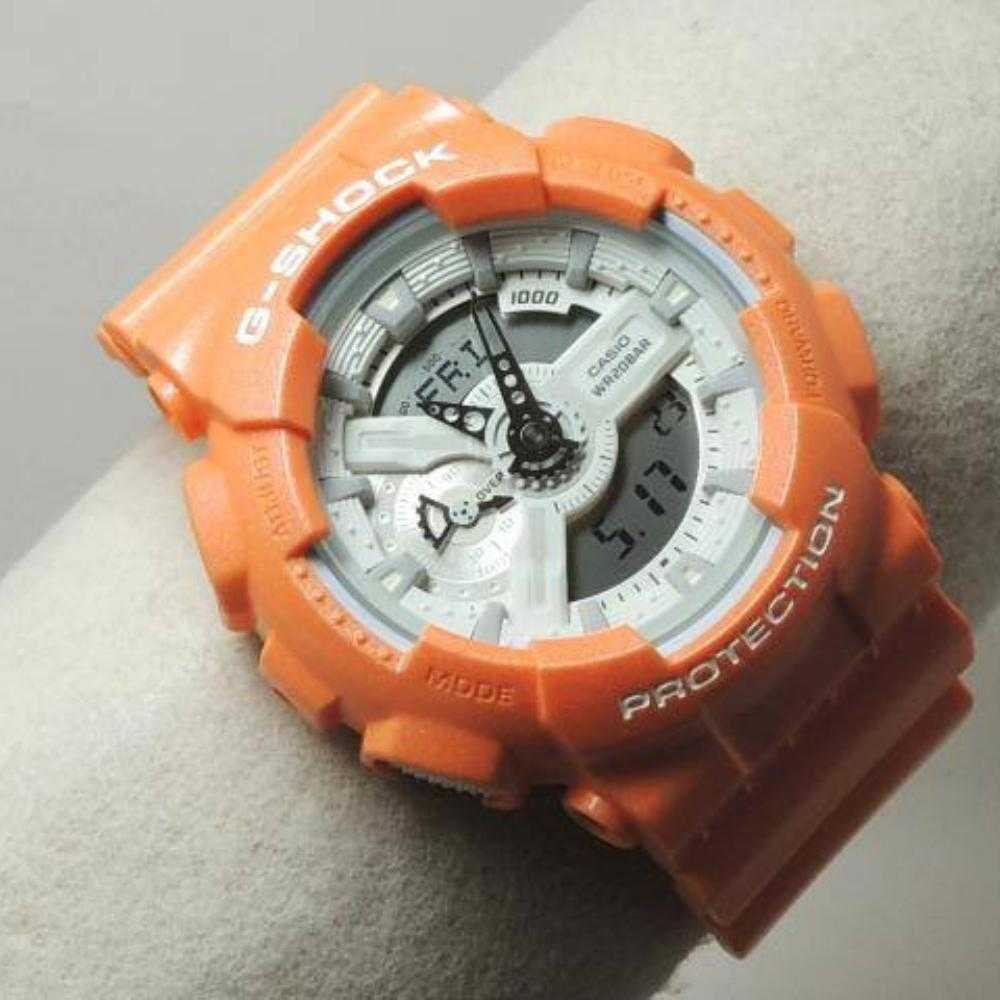 CASIO G-SHOCK GA-110SG-4ADR DIGITAL QUARTZ ORANGE RESIN MEN'S WATCH - H2 Hub Watches