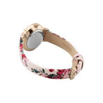 CATH KIDSTON QUARTZ PAINTBOX FLOWERS ROSE GOLD ALLOY CKL064PRG PINK LEATHER STRAP LADIES WATCH - H2 Hub Watches