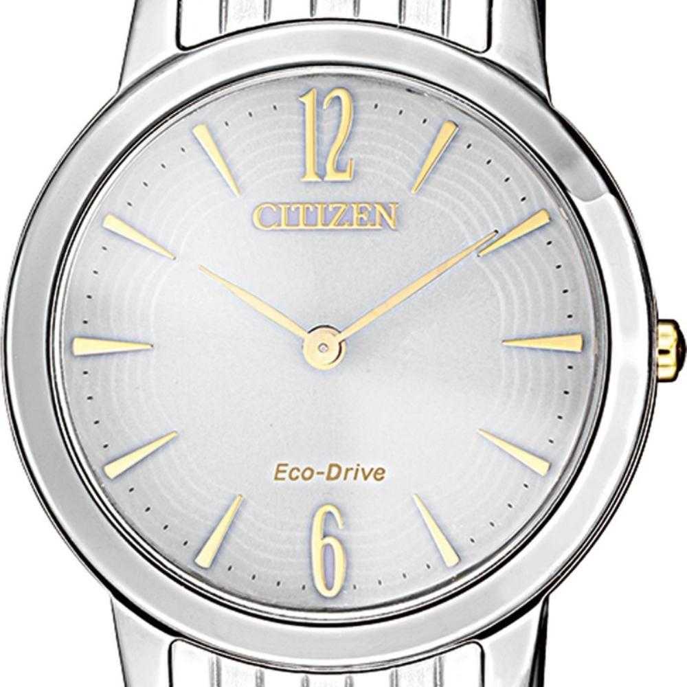 CITIZEN EX1498-87A ECO-DRIVE TWO TONE STAINLESS STEEL WOMEN'S WATCH - H2 Hub Watches