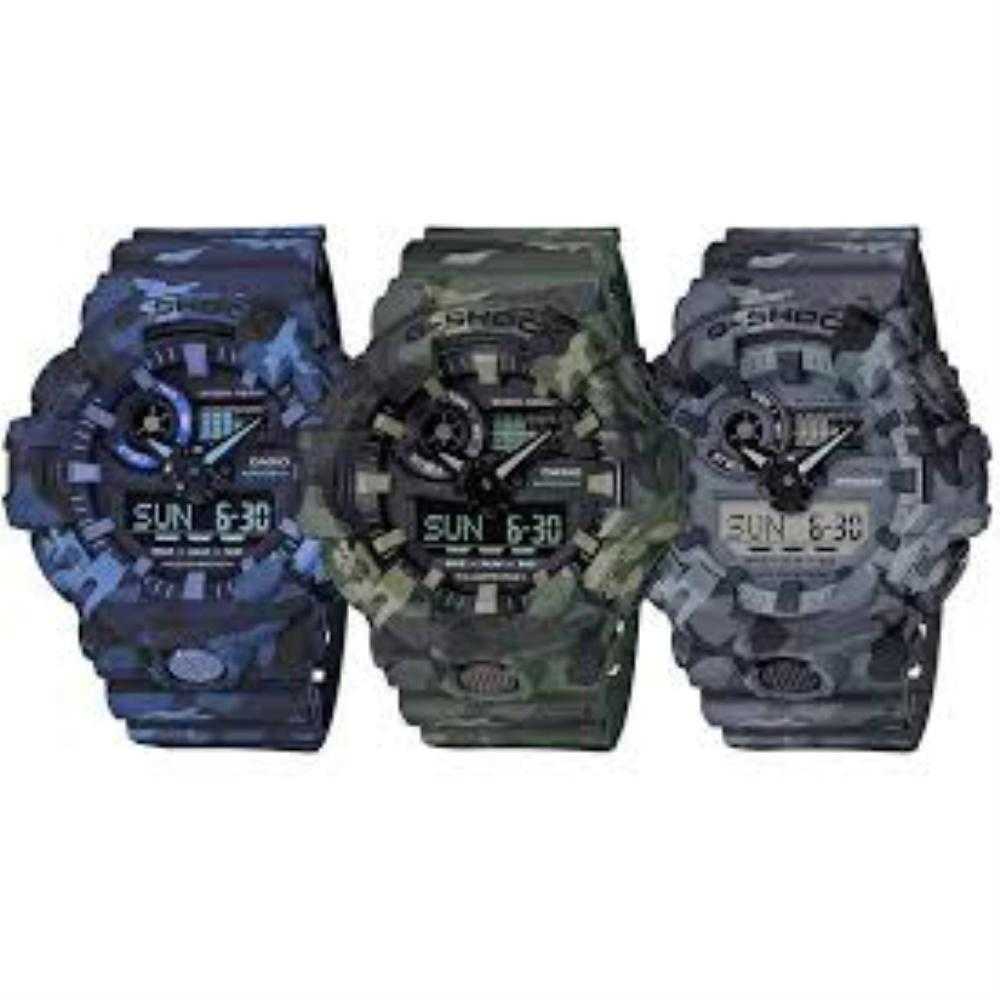 CASIO G-SHOCK GA-700CM-3ADR DIGITAL QUARTZ GREEN CAMO MEN'S WATCH - H2 Hub Watches