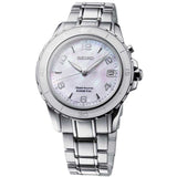 SEIKO GENERAL SPORTURA KINETIC SKA879P1 STAINLESS STEEL WOMEN'S SILVER WATCH - H2 Hub Watches