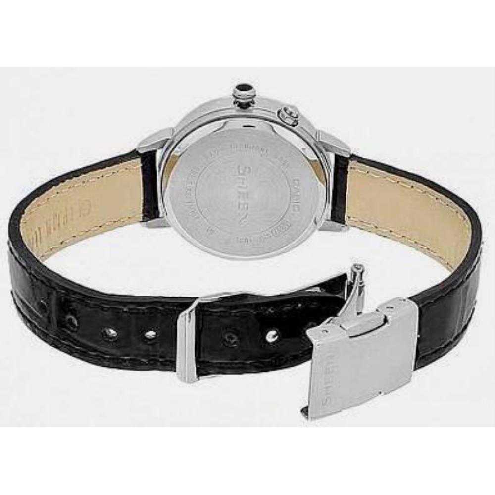 CASIO SHEEN SHE-4031L-1AUDR BLACK LEATHER STRAP WOMEN'S WATCH - H2 Hub Watches