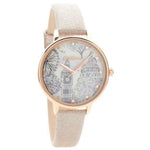 CATH KIDSTON QUARTZ LONDON TOILE ROSE GOLD ALLOY CKL053PRG METALLIC PU STRAP LADIES WATCH - H2 Hub Watches