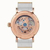 INGERSOLL HERALD AUTOMATIC I00404B ROSE GOLD ROUND WHITE LEATHER STRAP MEN'S WATCH