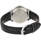 CASIO ANALOG LTP-V004L-7AUDF-P BLACK LEATHER WOMEN WATCH