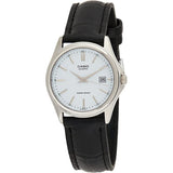 CASIO ENTICER LTP-1183E-7ADF-P BLACK LEATHER WOMEN WATCH