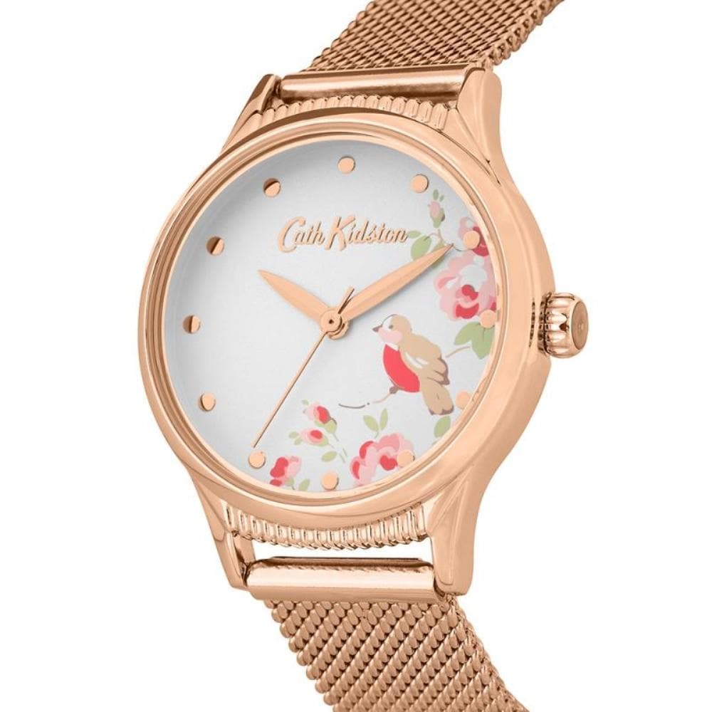 CATH KIDSTON LITTLE BIRD ROSE GOLD MESH ALLOY CKL091RGM WOMEN'S WATCH - H2 Hub Watches