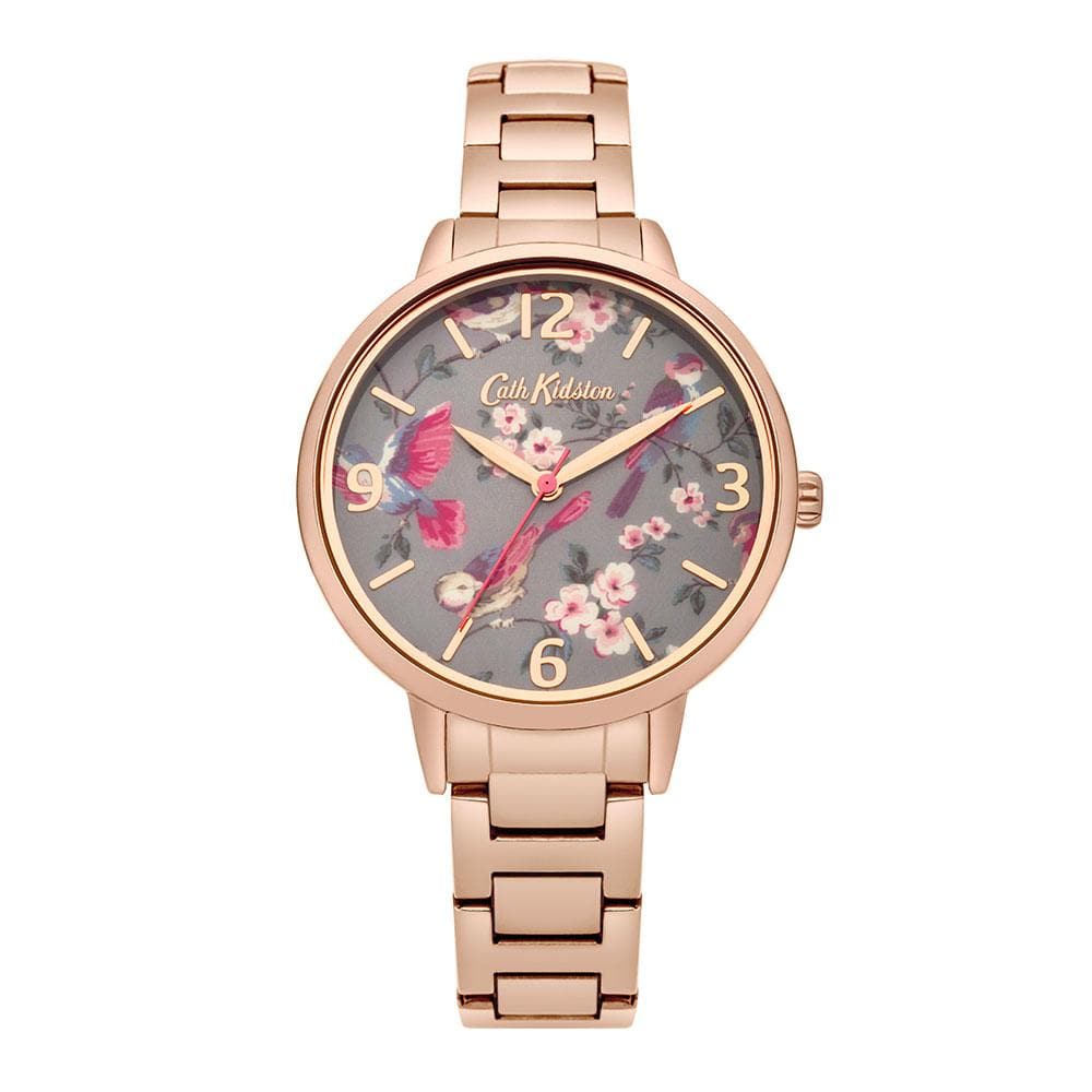 CATH KIDSTON QUARTZ BRITISH BIRDS ROSE GOLD ALLOY CKL001RGM LADIES WATCH - H2 Hub Watches