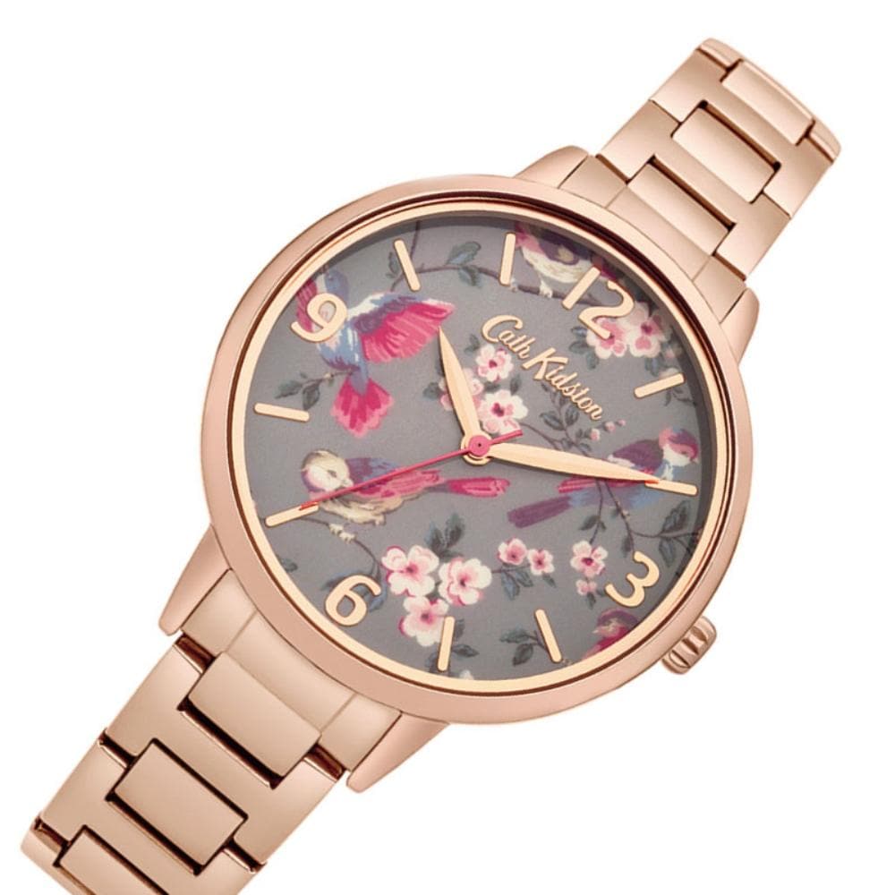 CATH KIDSTON QUARTZ BRITISH BIRDS ROSE GOLD ALLOY CKL001RGM LADIES WATCH - H2 Hub Watches