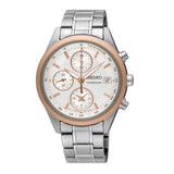 SEIKO GENERAL SNDV56P1 CHRONOGRAPH STAINLESS STEEL WOMEN'S TWO TONE WATCH - H2 Hub Watches