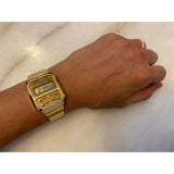 CASIO GENERAL A100WEG-9ADF GOLD STAINLESS STEEEL UNISEX'S WATCH