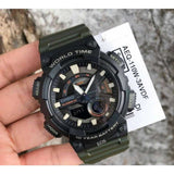 Casio General Green Resin Strap Men Watch AEQ-110W-3AVDF-P