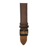 ARIES GOLD CEDAR BROWN AG-L0023 SILVER BUCKLE LEATHER STRAP - H2 Hub Watches