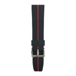 ARIES GOLD BLACK INTERCEPTOR AG-R0005 SILVER BUCKLE RUBBER STRAP - H2 Hub Watches