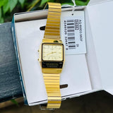 Casio General Digital-Analogue Gold Stainless Steel Strap Unisex Watch AQ-800EG-9ADF-P