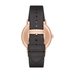 EMPORIO ARMANI AR11011 BLACK LEATHER STRAP MEN'S WATCH - H2 Hub Watches