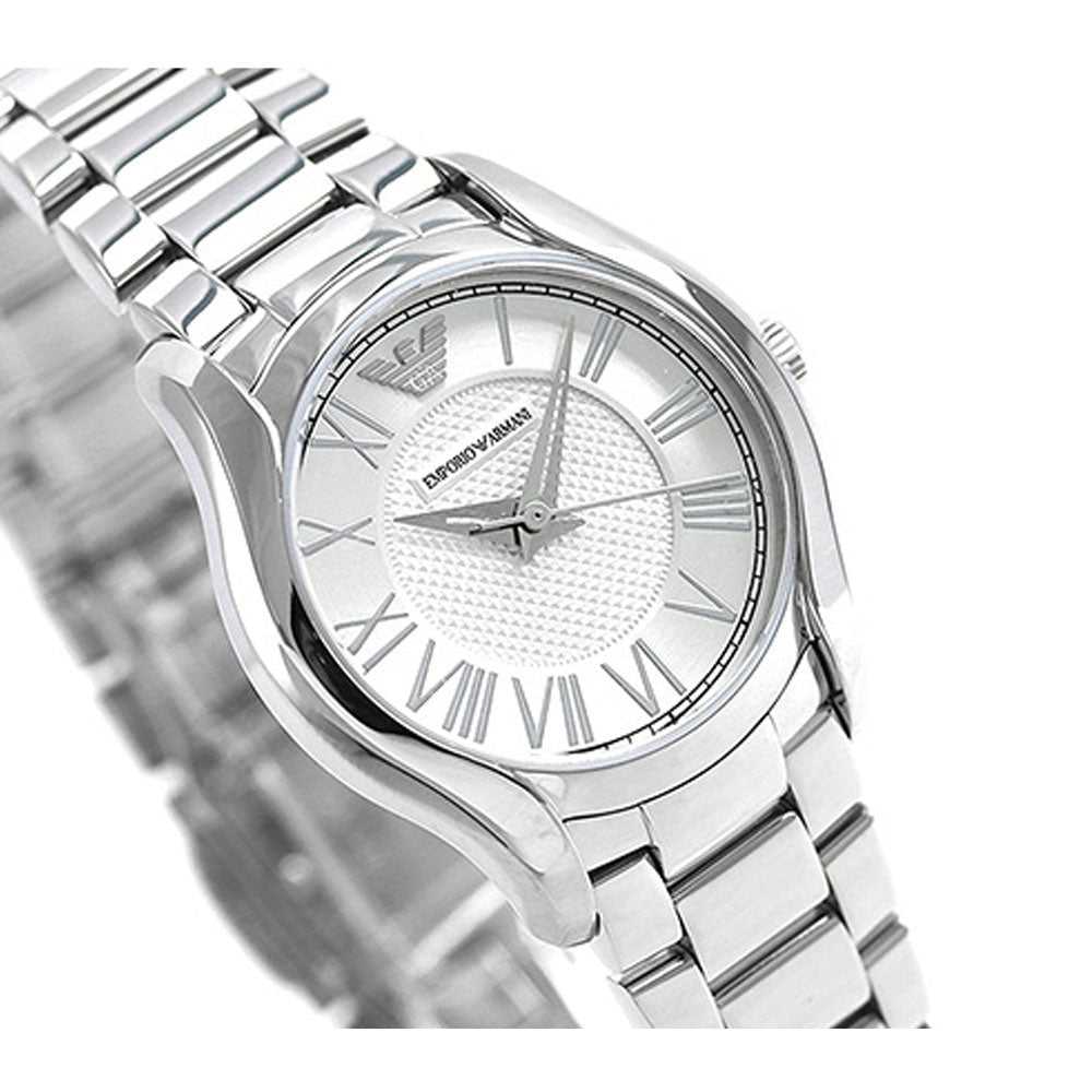 EMPORIO ARMANI ANALOG QUARTZ SILVER STAINLESS STEEL AR11087 WOMEN'S WATCH - H2 Hub Watches