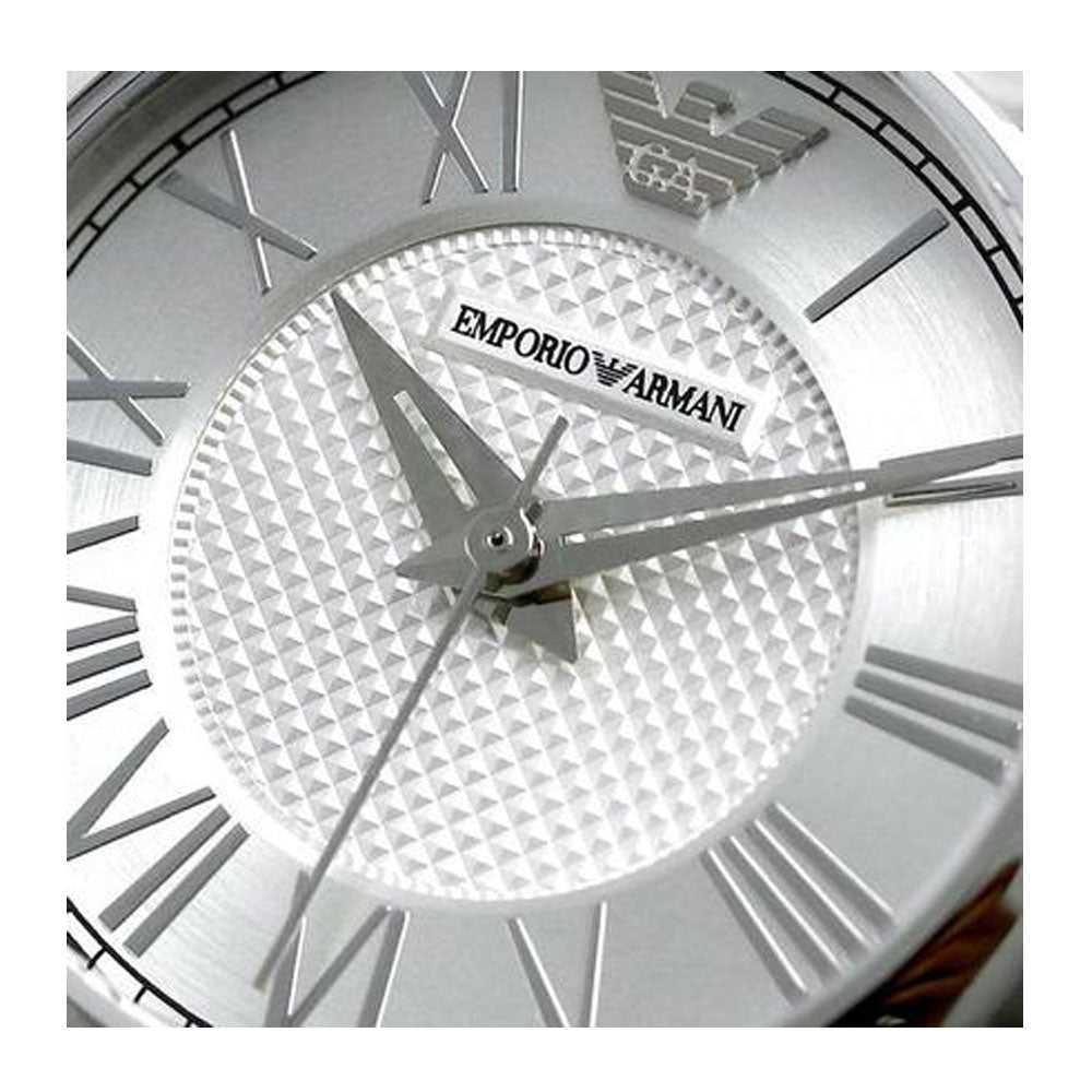 EMPORIO ARMANI ANALOG QUARTZ SILVER STAINLESS STEEL AR11087 WOMEN'S WATCH - H2 Hub Watches