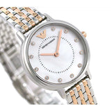 EMPORIO ARMANI ANALOG QUARTZ TWO TONE STAINLESS STEEL AR11094 WOMEN'S WATCH - H2 Hub Watches
