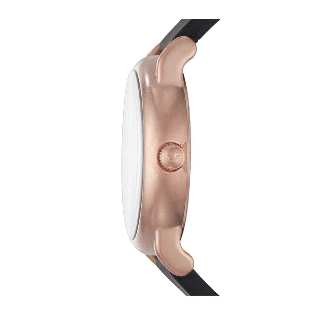 EMPORIO ARMANI AR11097 BLACK RUBBER STRAP MEN'S WATCH - H2 Hub Watches