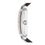 EMPORIO ARMANI ANALOG QUARTZ SILVER STAINLESS STEEL AR11098 BROWN LEATHER STRAP MEN'S WATCH - H2 Hub Watches