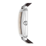 EMPORIO ARMANI ANALOG QUARTZ SILVER STAINLESS STEEL AR11098 BROWN LEATHER STRAP MEN'S WATCH - H2 Hub Watches