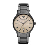 EMPORIO ARMANI ANALOG QUARTZ GREY STAINLESS STEEL AR11120 MEN'S WATCH - H2 Hub Watches