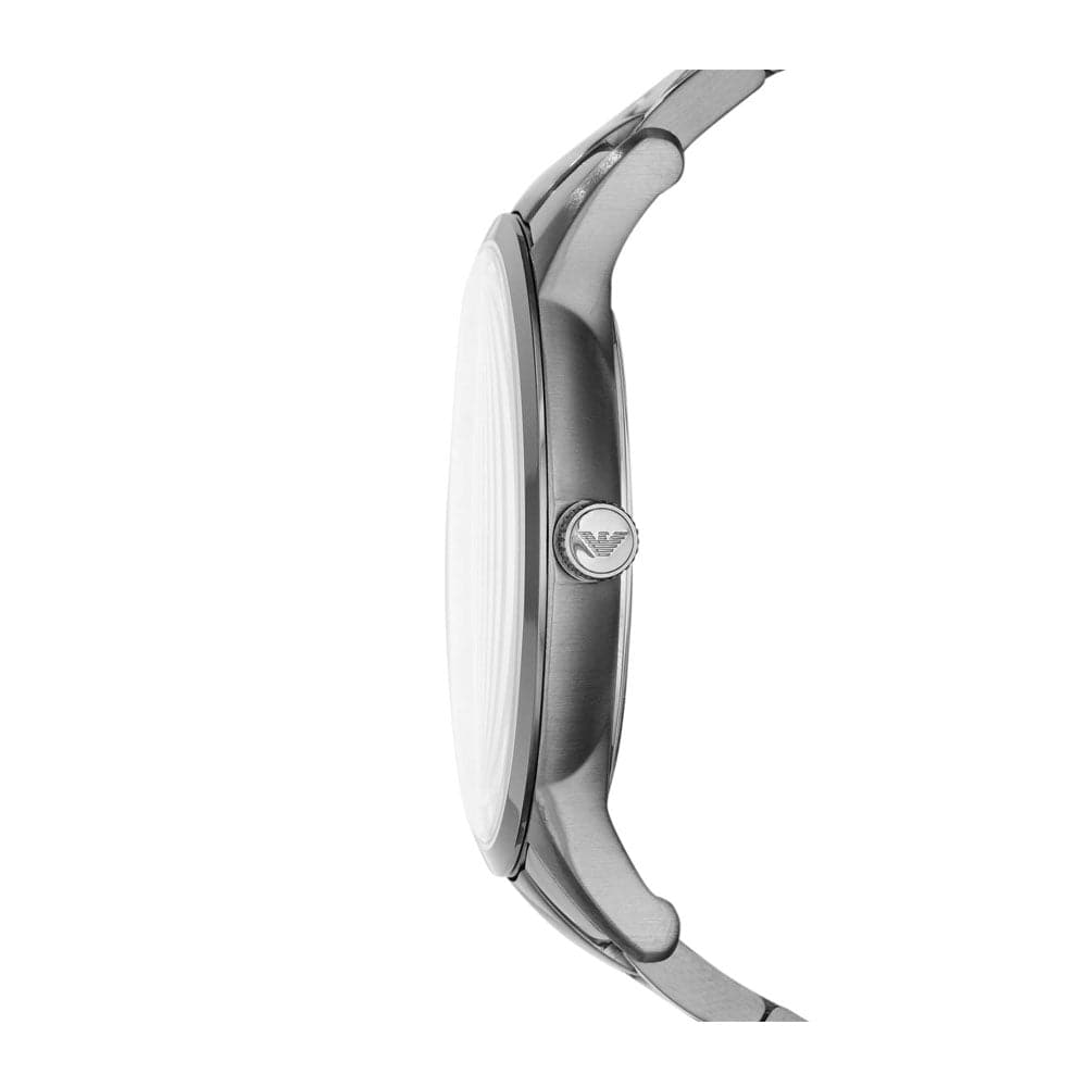 EMPORIO ARMANI ANALOG QUARTZ GREY STAINLESS STEEL AR11120 MEN'S WATCH - H2 Hub Watches