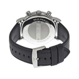 EMPORIO ARMANI AR1828 CHRONOGRAPH BLACK LEATHER STRAP MEN'S WATCH - H2 Hub Watches