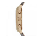 EMPORIO ARMANI CHRONOGRAPH ROSE GOLD STAINLESS STEEL AR1976 BLUE LEATHER STRAP MEN'S WATCH - H2 Hub Watches