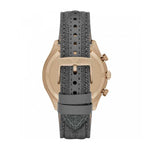 EMPORIO ARMANI CHRONOGRAPH ROSE GOLD STAINLESS STEEL AR1976 BLUE LEATHER STRAP MEN'S WATCH - H2 Hub Watches