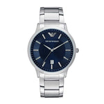 EMPORIO ARMANI ANALOG QUARTZ SILVER STAINLESS STEEL AR2477 MEN'S WATCH - H2 Hub Watches