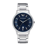 EMPORIO ARMANI ANALOG QUARTZ SILVER STAINLESS STEEL AR2477 MEN'S WATCH - H2 Hub Watches