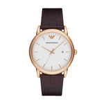 EMPORIO ARMANI AR2502 BROWN LEATHER STRAP MEN'S WATCH - H2 Hub Watches