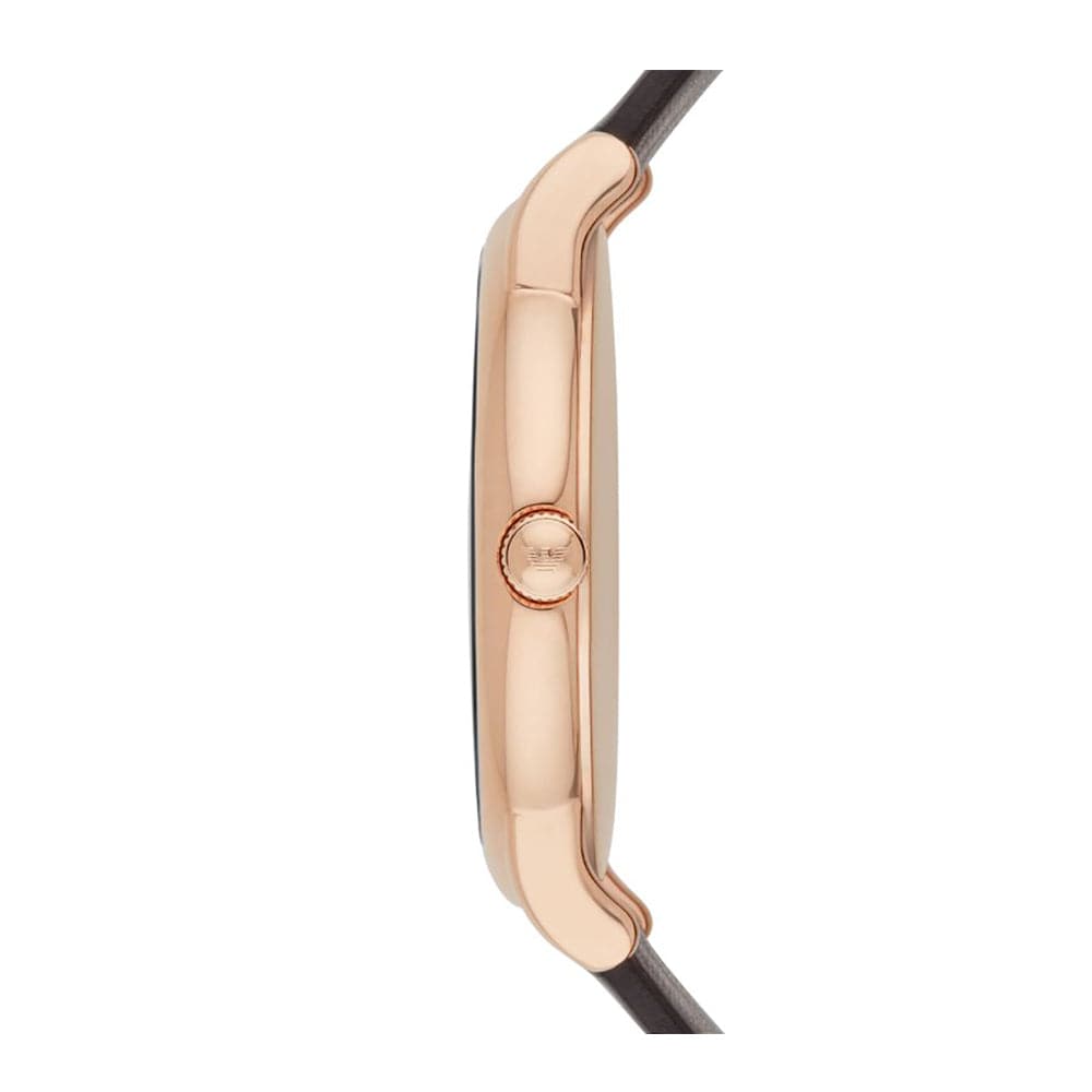 EMPORIO ARMANI AR2502 BROWN LEATHER STRAP MEN'S WATCH - H2 Hub Watches