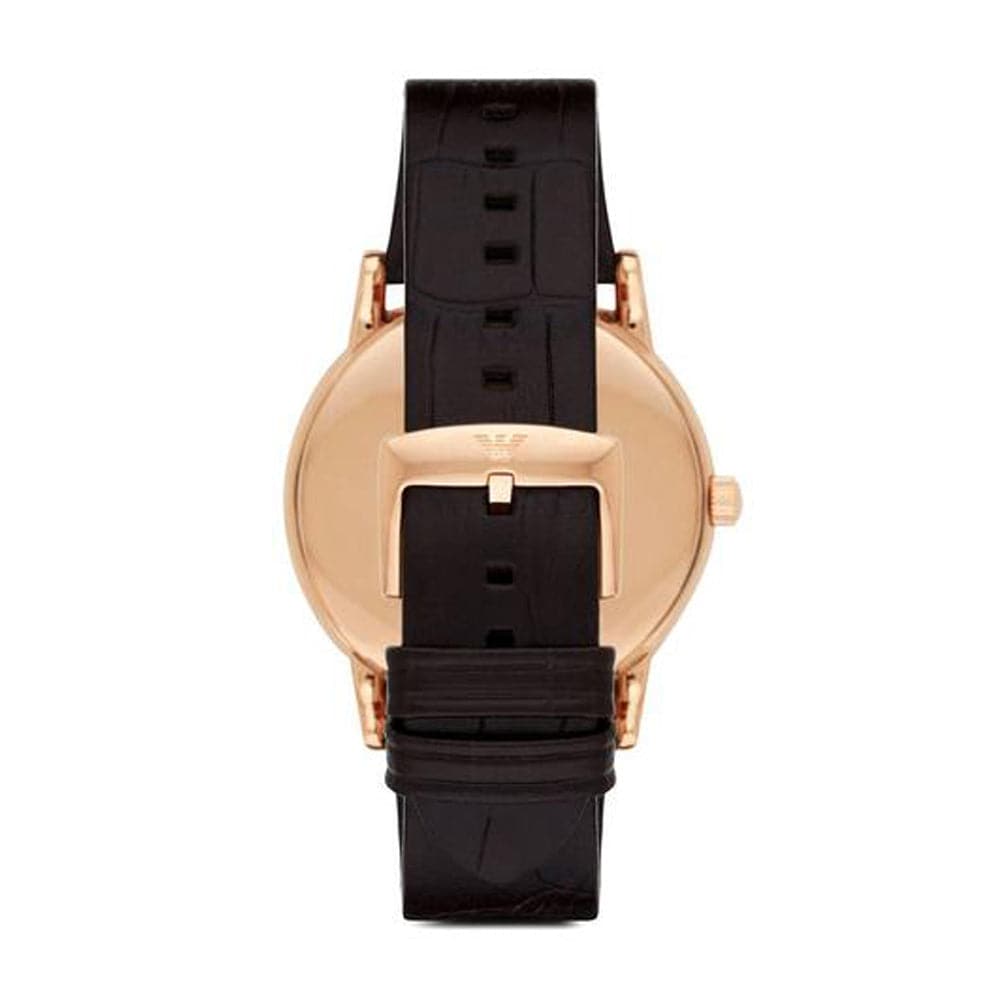 EMPORIO ARMANI AR2502 BROWN LEATHER STRAP MEN'S WATCH - H2 Hub Watches
