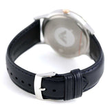 EMPORIO ARMANI ANALOG QUARTZ TWO TONE STAINLESS STEEL AR2506 BLUE LEATHER STRAP MEN'S WATCH - H2 Hub Watches