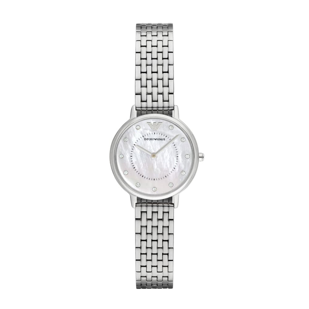 EMPORIO ARMANI ANALOG QUARTZ SILVER STAINLESS STEEL AR2511 WOMEN'S WATCH - H2 Hub Watches