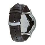 EMPORIO ARMANI CHRONOGRAPH SILVER STAINLESS STEEL AR2513 BROWN LEATHER STRAP MEN'S WATCH - H2 Hub Watches