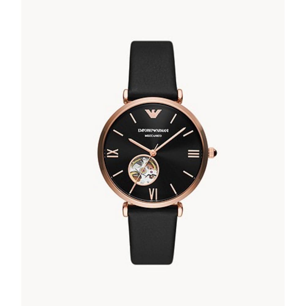 Armani black watch womens deals