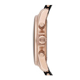 EMPORIO ARMANI CHRONOGRAPH ROSE GOLD STAINLESS STEEL AR6066 BLACK STRAP MEN'S WATCH - H2 Hub Watches