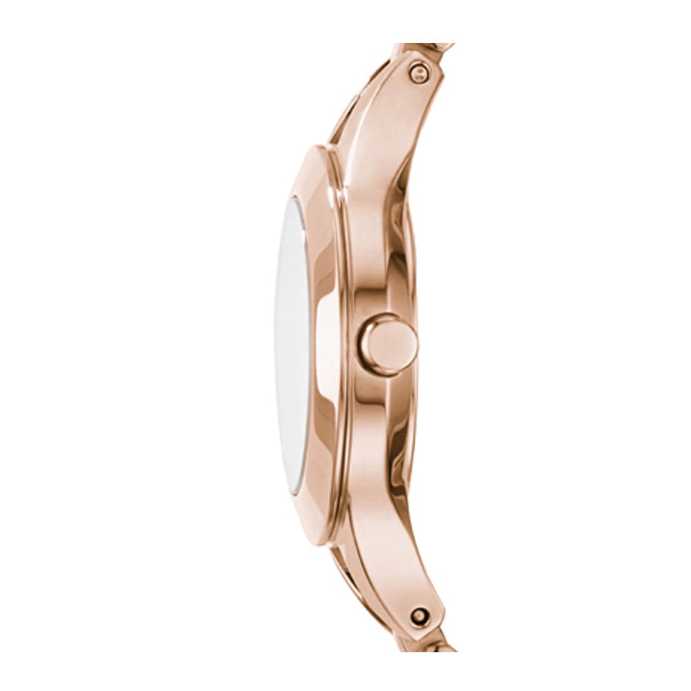 EMPORIO ARMANI ANALOG QUARTZ ROSE GOLD STAINLESS STEEL AR7354 WOMEN'S WATCH - H2 Hub Watches