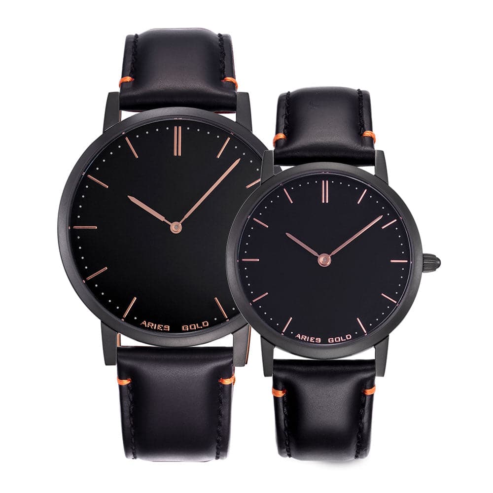 ARIES GOLD URBAN TANGO G 1007 L 1008 BK BK COUPLE S WATCHES H2 Hub
