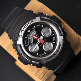 CASIO G-SHOCK AW-590-1ADR-P DIGITAL QUARTZ BLACK RESIN MEN'S WATCH