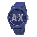 ARMANI EXCHANGE ANALOG QUARTZ BLUE SILICONE AX1454 MEN'S WATCH - H2 Hub Watches