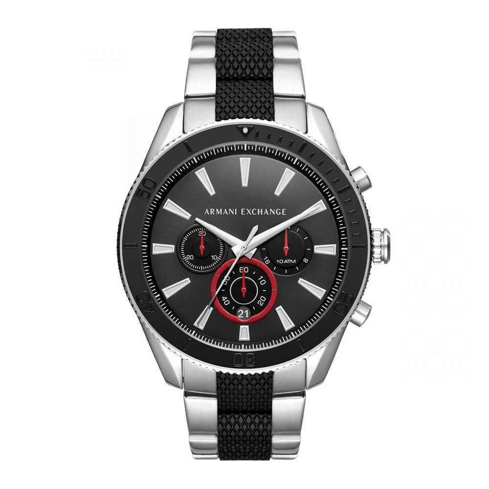 ARMANI EXCHANGE CHRONOGRAPH TWO TONE BLACK STAINLESS STEEL AX1813