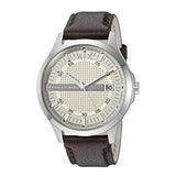 ARMANI EXCHANGE ANALOG QUARTZ SILVER STAINLESS STEEL AX2100 BLUE RUBBER STRAP MEN'S WATCH - H2 Hub Watches